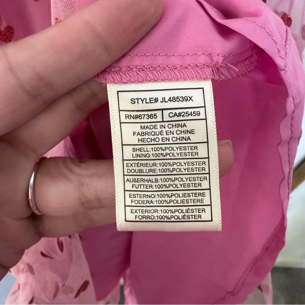 Betsey Johnson NWT Pale Pink Glitter Foil Sweetheart Tiered Corset Tule Dress 2 - Picture 9 of 10